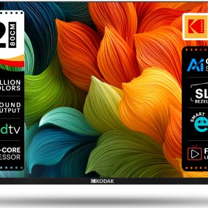 Kodak 80 cm (32 inches) 9XPRO Series HD Ready Certified Android LED TV 329X5051 (Black)