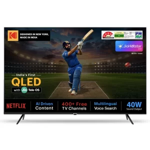 Kodak 108 cm (43 inches) Jio Tele Series QLED TV KQ43JTV0010 (Black)