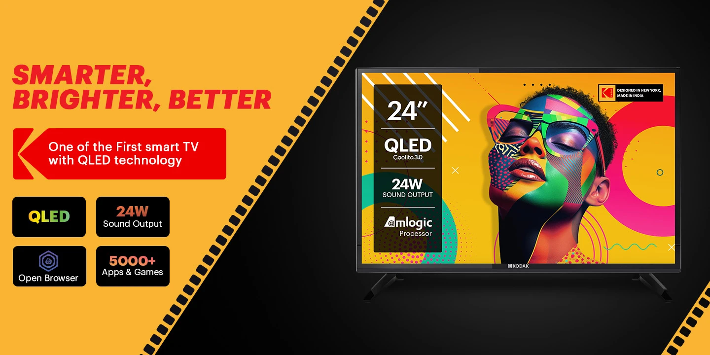 KODAK QLED SE 60 cm (24 inch) QLED HD Ready Smart Linux TV 2025