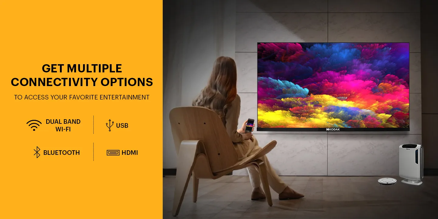 Kodak 7xpro 108 Cm 43 Inch Ultra Hd 4k Led Smart Android Tv With 40w Sound Output And Bezel 8371